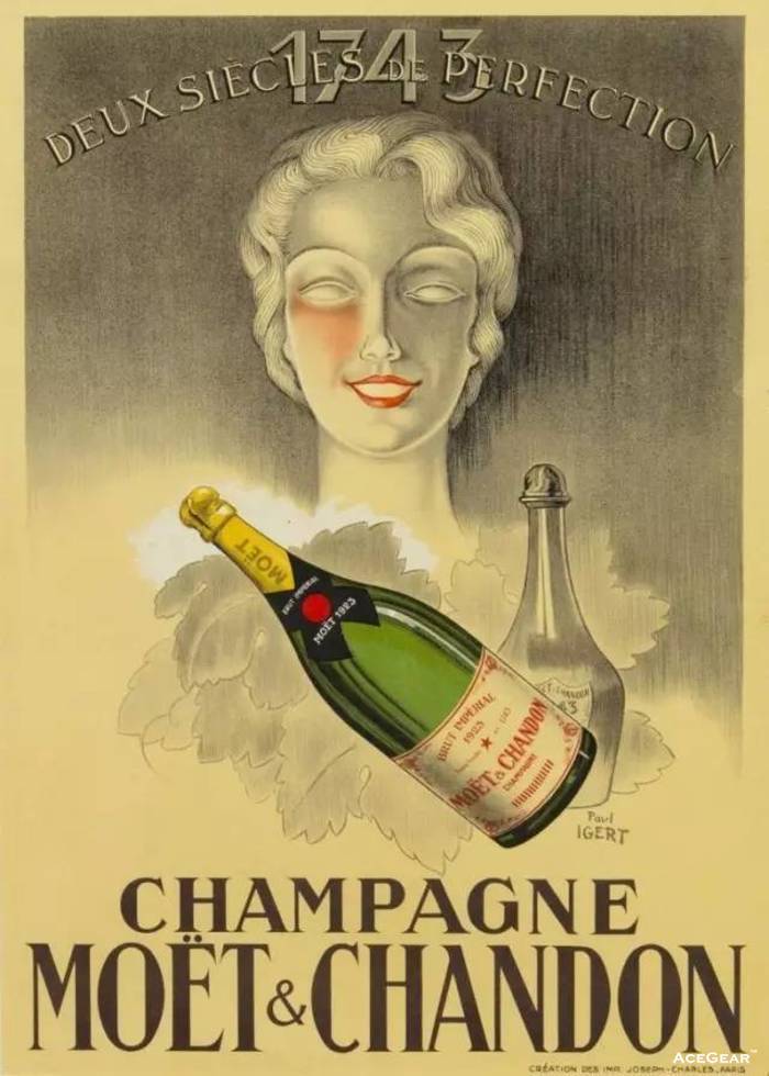 “Champagne Moet&Chandon”，Paul Igert创作