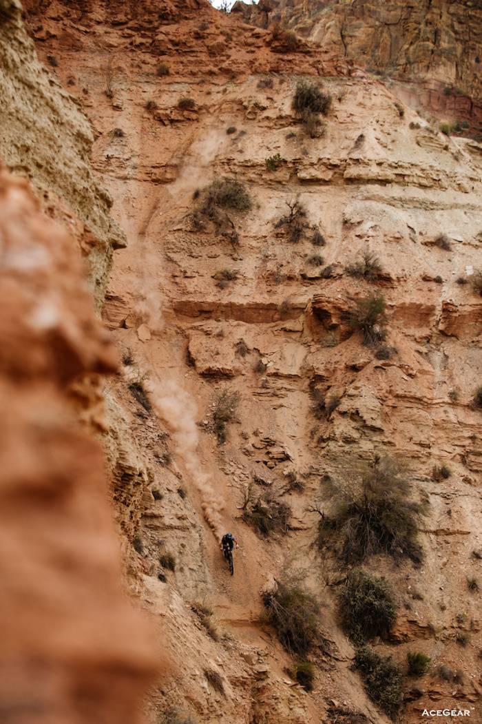 Aggy's run began with this massive chute.